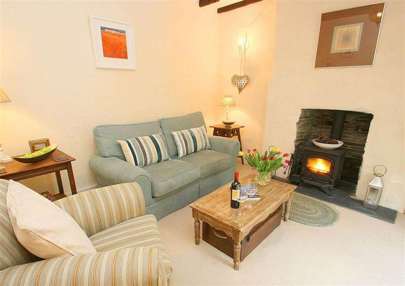 The living room at Fairfield Cottage, Boscastle