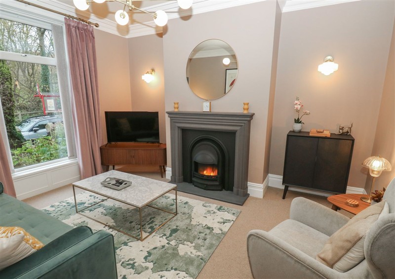 This is the living room at Fairfield House, Almondbury near Huddersfield