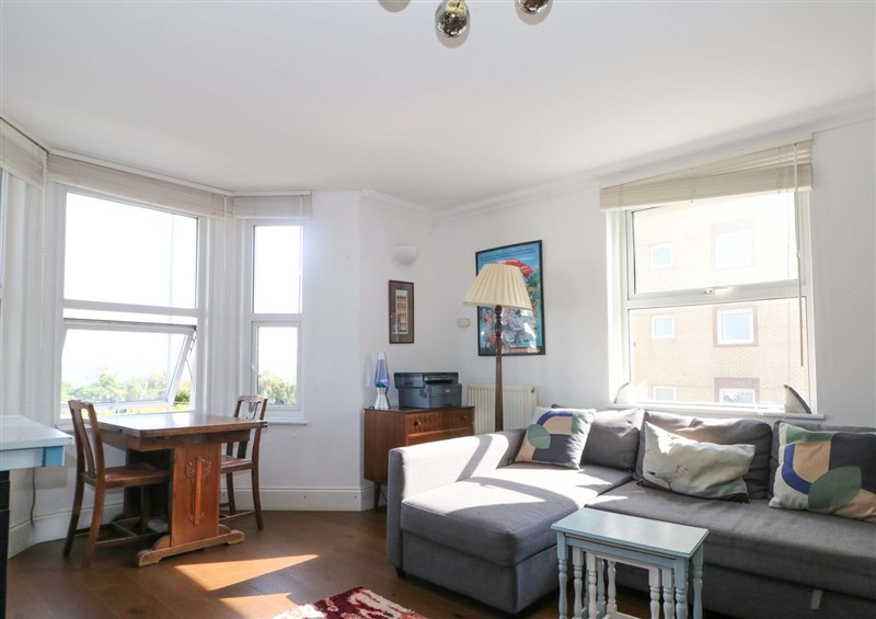 The living area at Fairhazel Apartment, Hastings