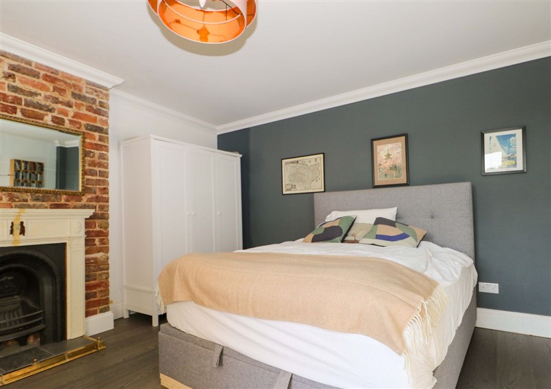 This is the bedroom at Fairhazel Apartment, Hastings