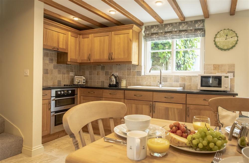 Well-equipped kitchen with electric oven and hob at Fairview, Ampleforth, North Yorkshire