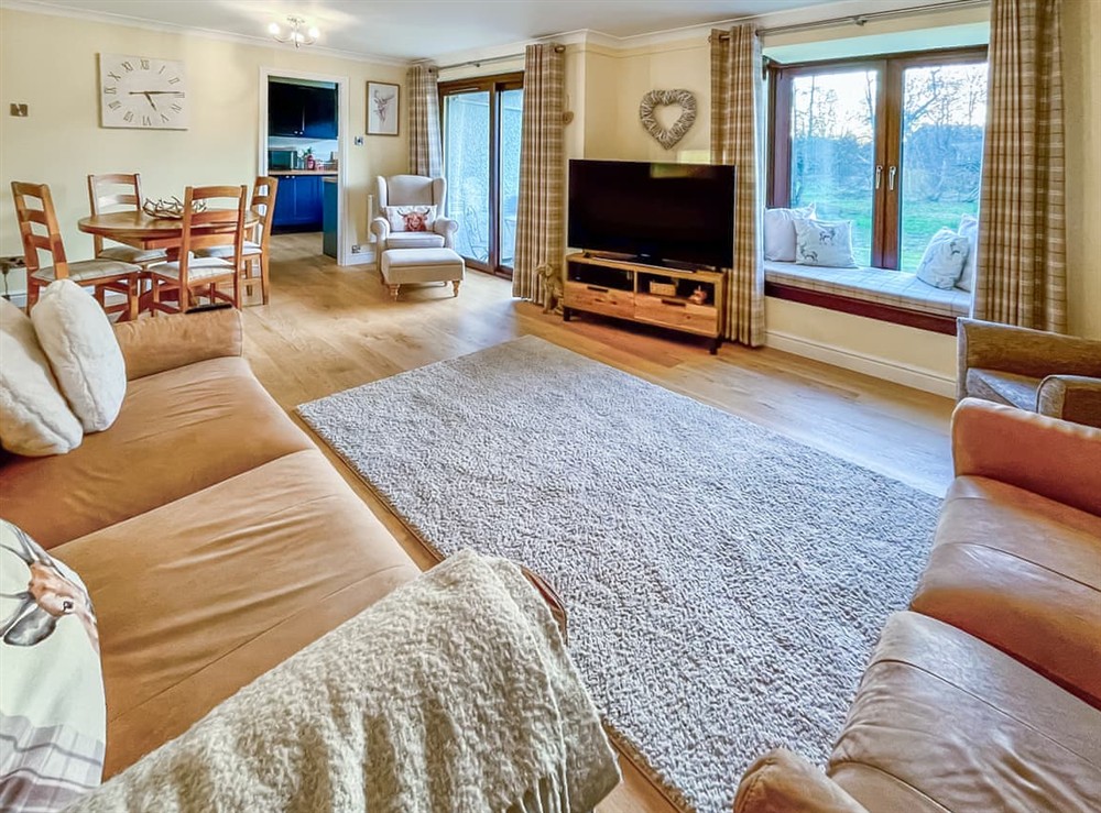 Living room/dining room at Fairview in Gleneagles, Perthshire