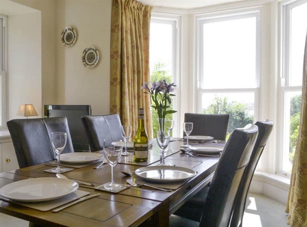 Stylish dining area at Fairview in Rockcliffe, near Dalbeattie, Dumfries and Galloway, Kirkcudbrightshire