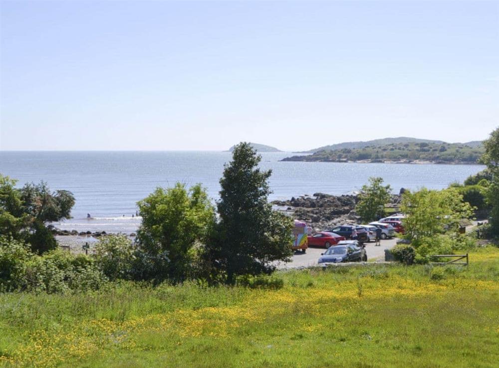 View of coast from meadow at Fairview in Rockcliffe, near Dalbeattie, Dumfries and Galloway, Kirkcudbrightshire