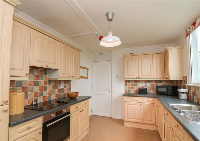 This is the kitchen at Fairway Lodge, Bigbury-On-Sea