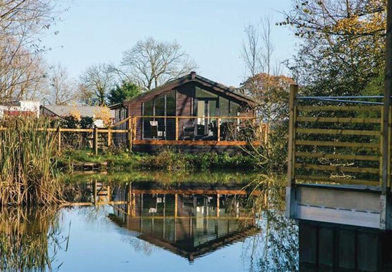 Setting of the Carrion Lodge at Fairwood Lakes Holiday Park in Dilton Marsh, Nr Frome