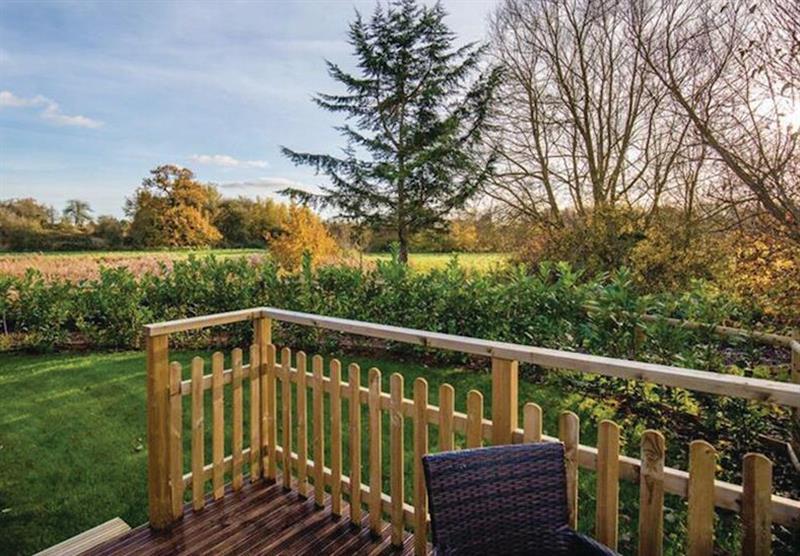 Views across the countryside in the Avocet Lodge VIP at Fairwood Lakes Holiday Park in Dilton Marsh, Nr Frome
