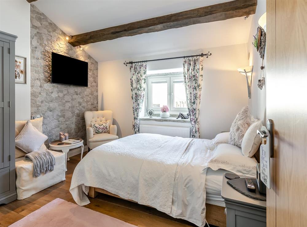 Double bedroom at Fairy Cottage in Holywell Green, near Halifax, West Yorkshire