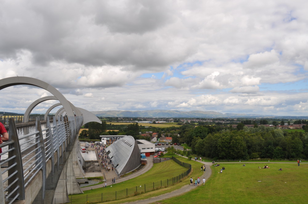 The visitor centre at the Falkirk Wheel
