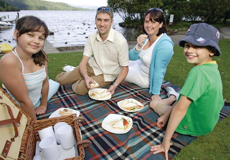 Picnics by the lake at Fallbarrow Park in , Bowness on Windermere