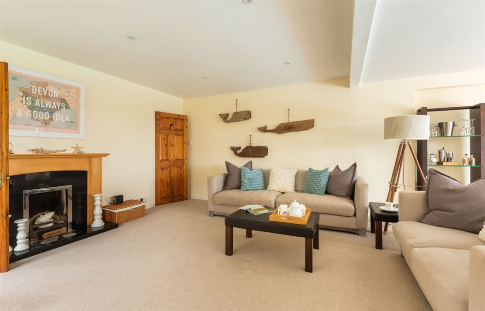 The living area at Far Away in Thurlestone