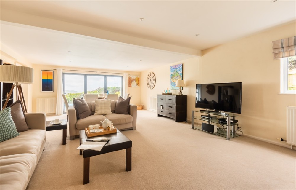 This is the living room at Far Away in Thurlestone