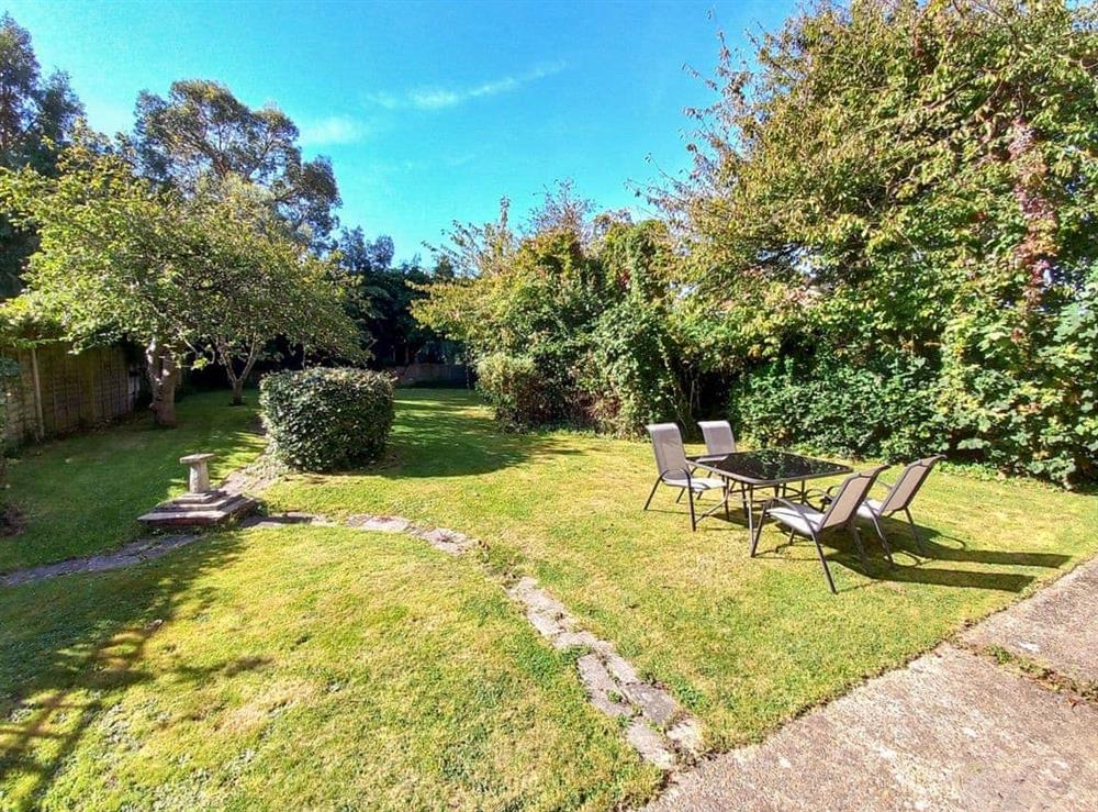 Generous and secluded garden, perfect for al fresco dining at Far Horizons in Seaview, Isle Of Wight