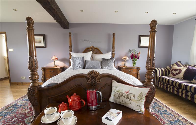 Relax in the living area at Farm View Hall, Warsill near Pateley Bridge