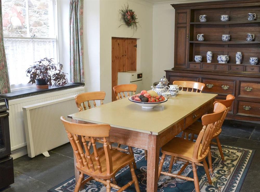 Kitchen with dining area at Farmhouse in Lostwithiel, Cornwall