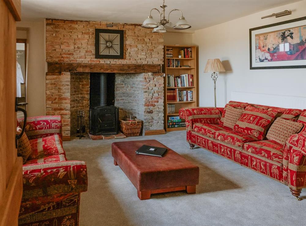 Living room at Farmhouse in Pentney, King’s Lynn, Norfolk
