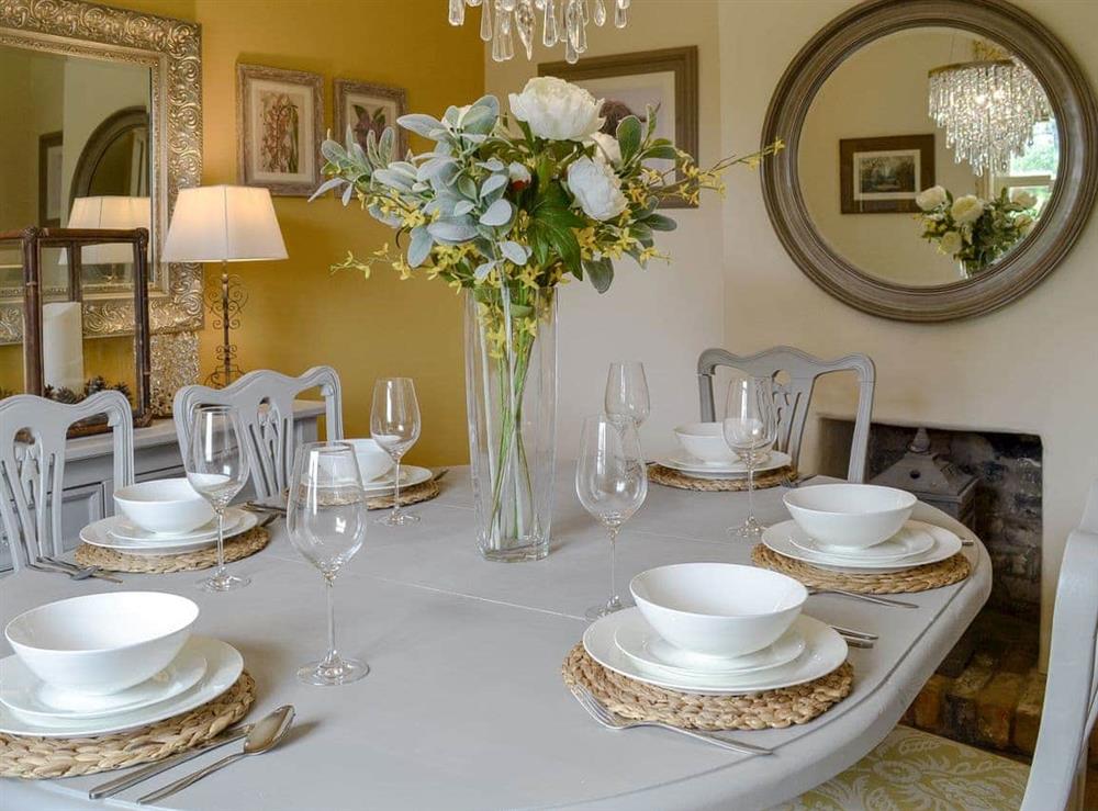 Attractive dining room at Farrington House in Nafferton, near Driffield, North Humberside