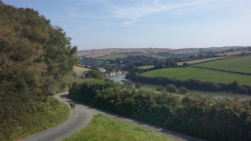 Looking down over South Pool Estuary, a scenic walk around Coombe at Farthingfield in South Pool