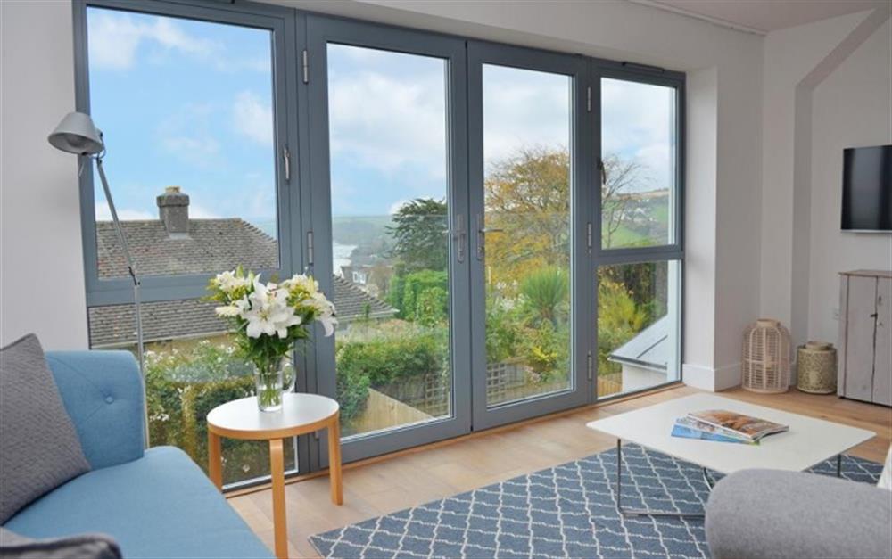Great views of the Salcombe Estuary from the living room at Fastnet in Salcombe