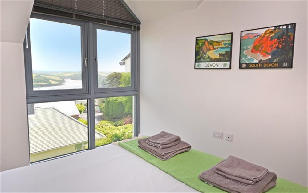 The second floor master bedroom with estuary views at Fastnet in Salcombe