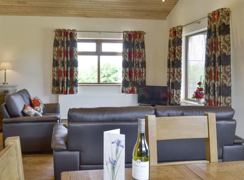 Convenient open-plan living space at Hazel Lodge, 