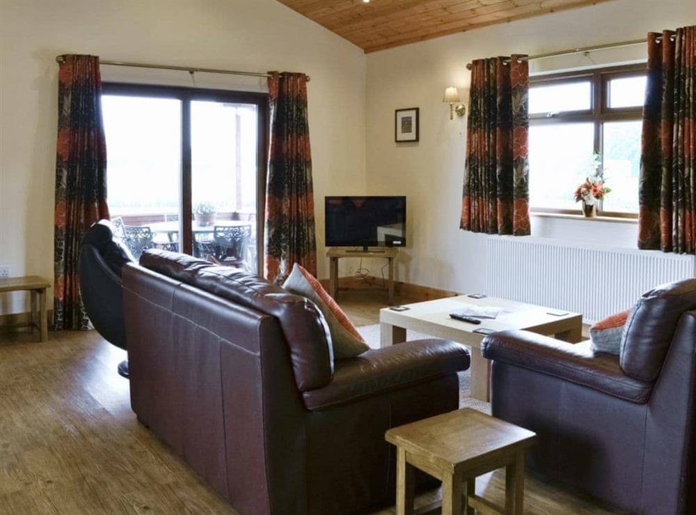 Open plan living/dining room/kitchen at Willow Lodge, 