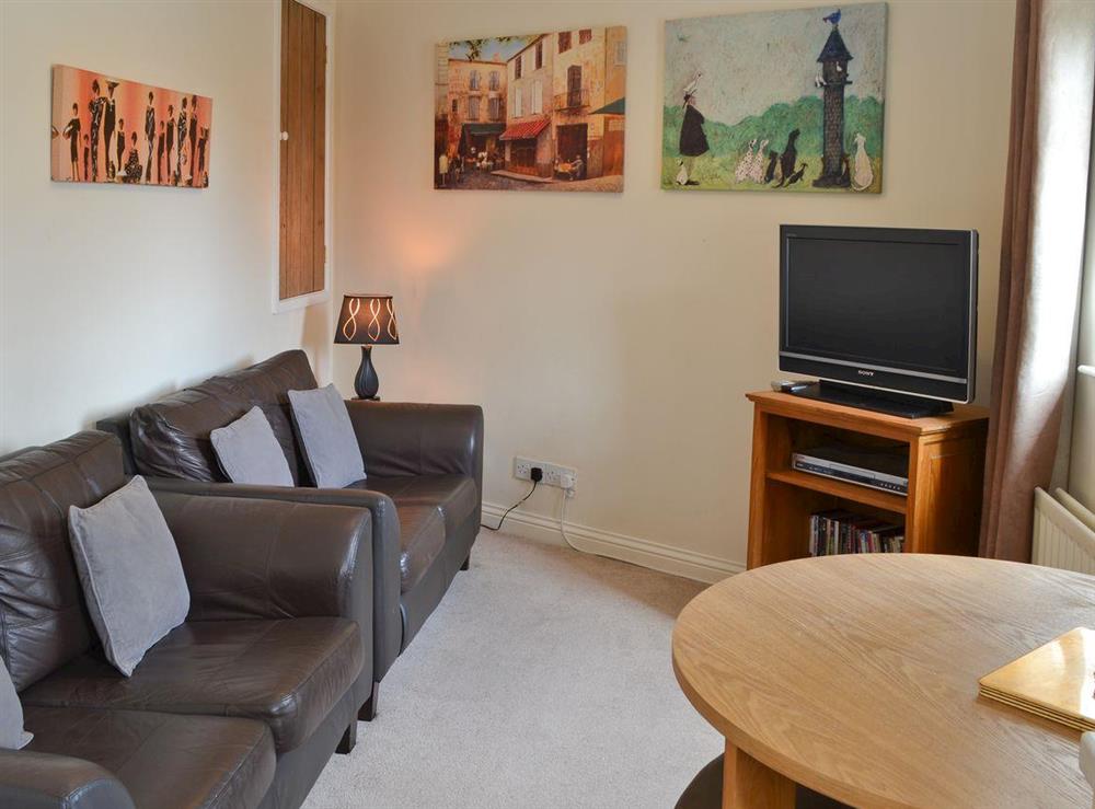 Lounge area with TV at Fawn Lea Apartment in Staindrop, near Barnard Castle, Durham