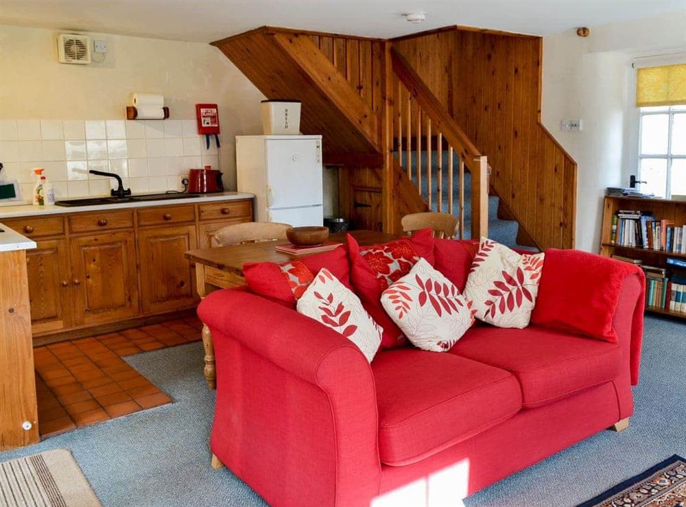 Open plan living space at Felbridge Cottage in Bardon Mill, near Hexham, Northumberland