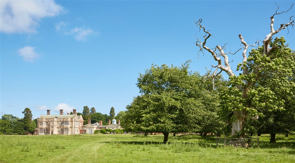 The house and parkland in June at Felbrigg Stable Apartment in Norwich, Norfolk