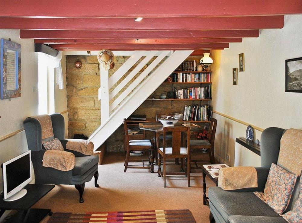 Living room at Felicity Cottage in Staithes, near Whitby, North Yorkshire