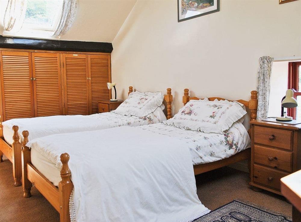 Twin bedroom at Felicity Cottage in Staithes, near Whitby, North Yorkshire