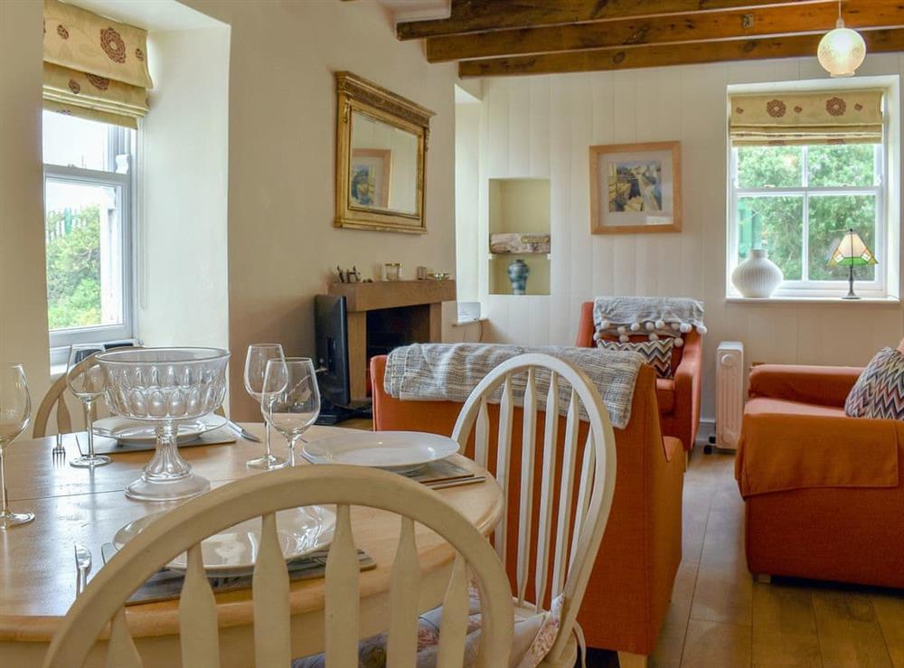 Well presented living/ dining area at Felicity House in Staithes, near Whitby, North Yorkshire