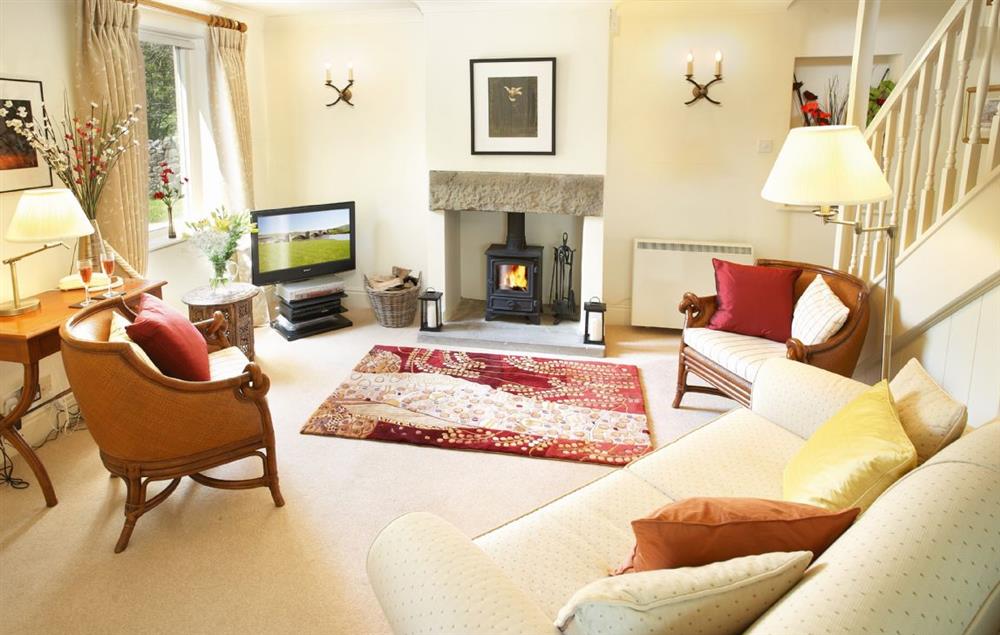 Sitting room, please note that the sofa’s have been replaced at Fell Beck, Burnsall