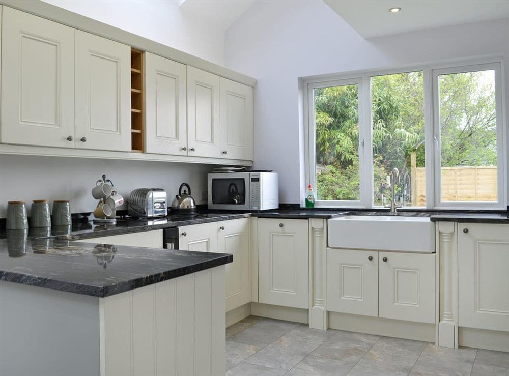 Modern fitted kitchen at Fell Foot in Hawkshead, near Ambleside, Cumbria