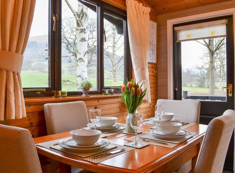 Convenient dining area at Fell Foot Lodge in Keswick, Cumbria