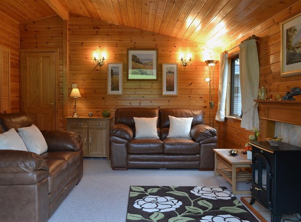 Living room at Fell Foot Lodge in Keswick, Cumbria