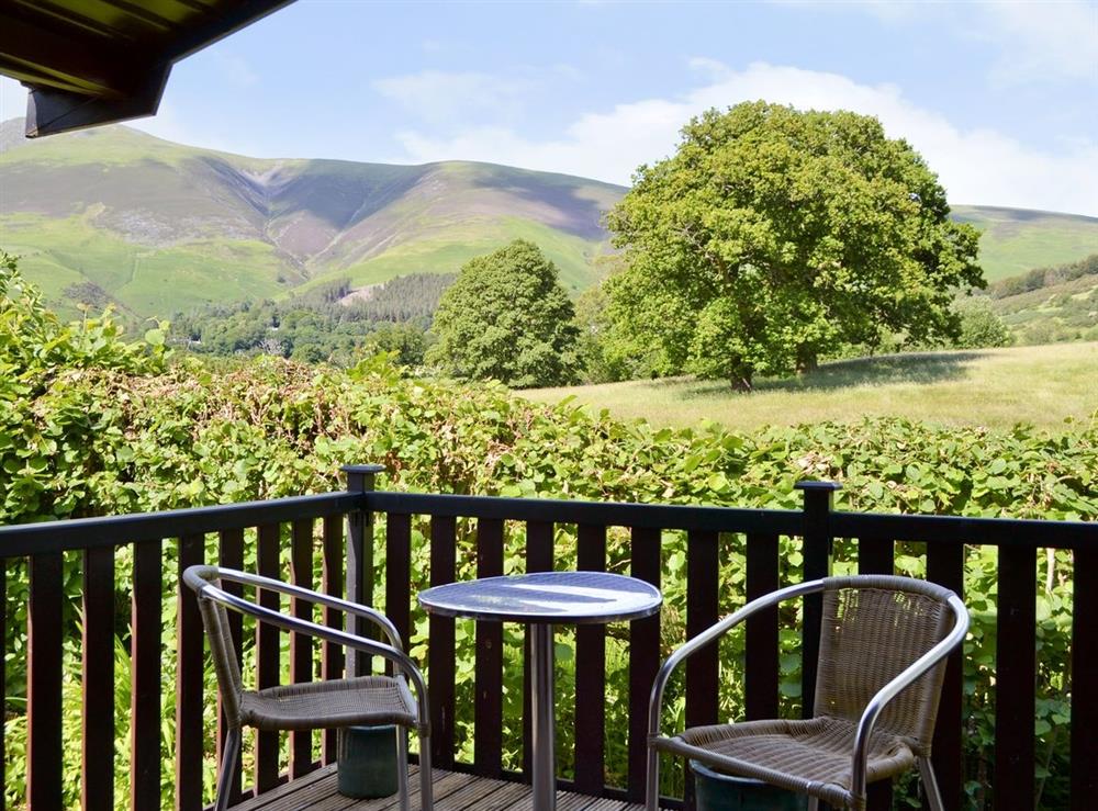Sitting-out-area at Fell Foot Lodge in Keswick, Cumbria