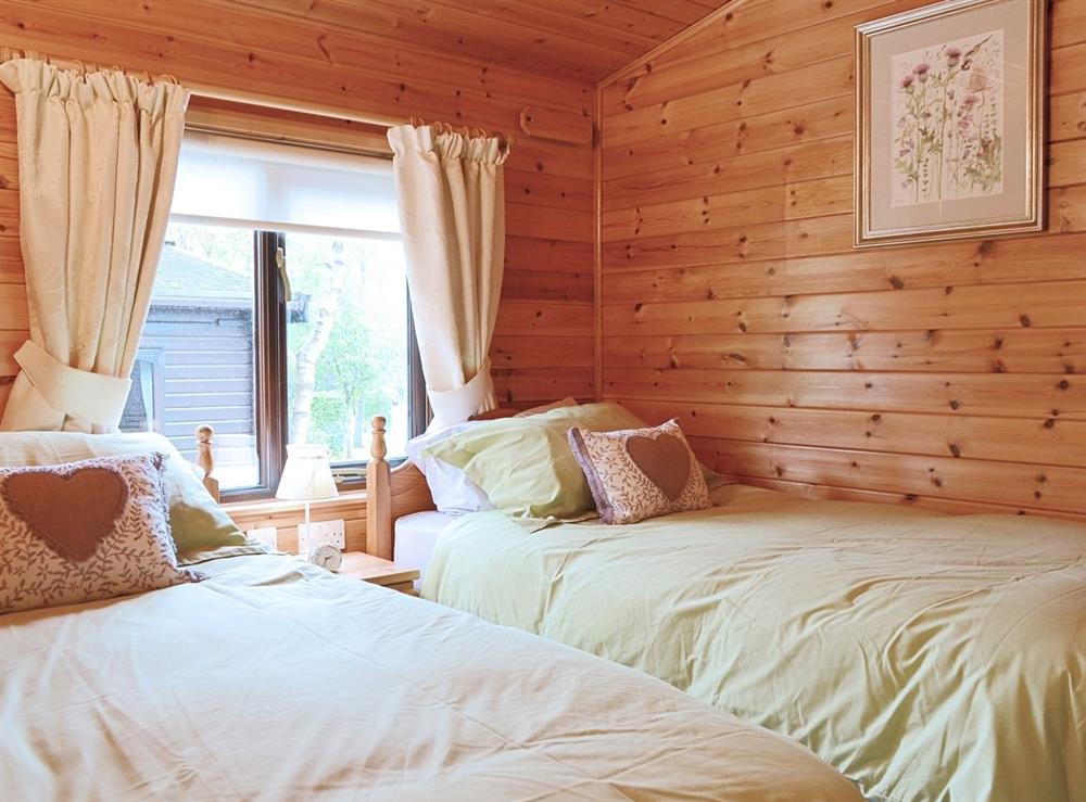 Twin bedroom at Fell Foot Lodge in Keswick, Cumbria