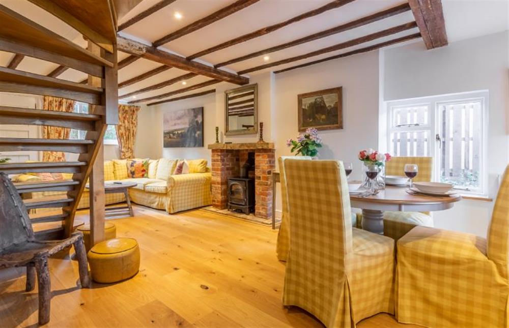 Open-plan living space at Fenwick Cottage, Higham