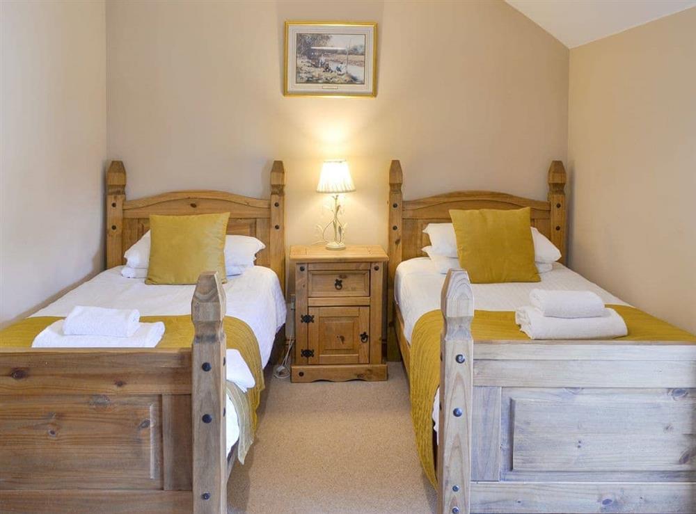 Comfortable twin bedroom at Ferguson in Bamburgh, Northumberland., Great Britain