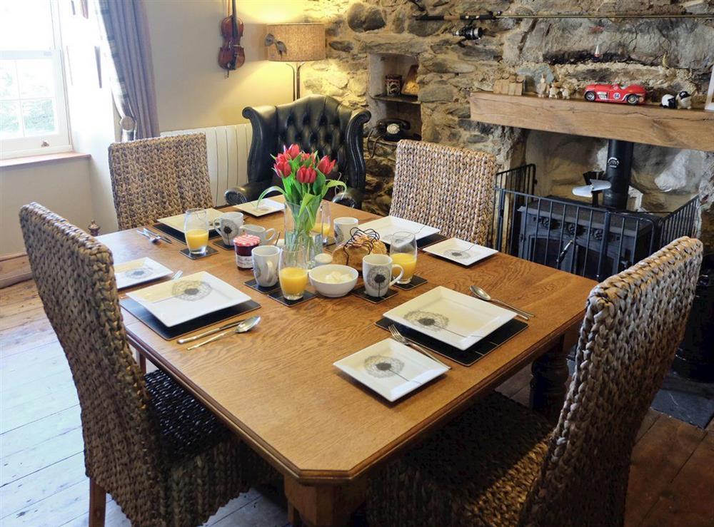 Attractive dining room at Fern Cottage in Ardentinny near Dunoon, Argyll
