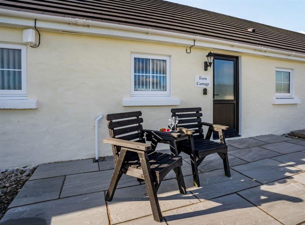 Sitting-out-area at Fern Cottage in Red Roses, near Pendine, Dyfed