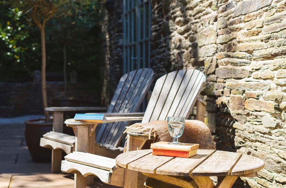 Deck chairs on the patio