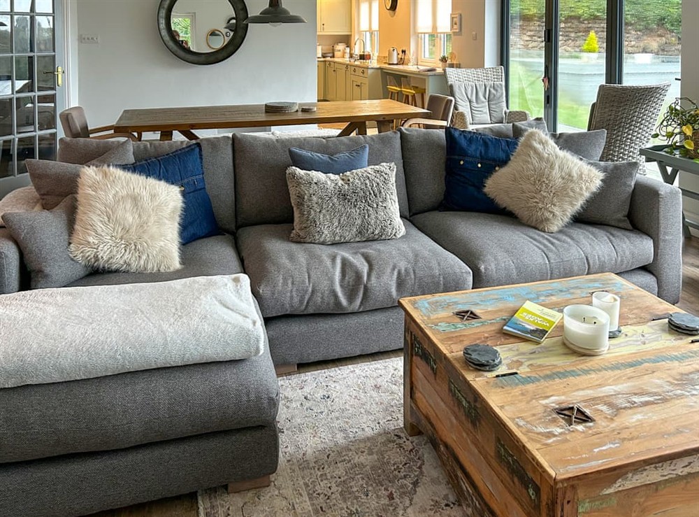 Living area at Fernbank in Portloe, Cornwall