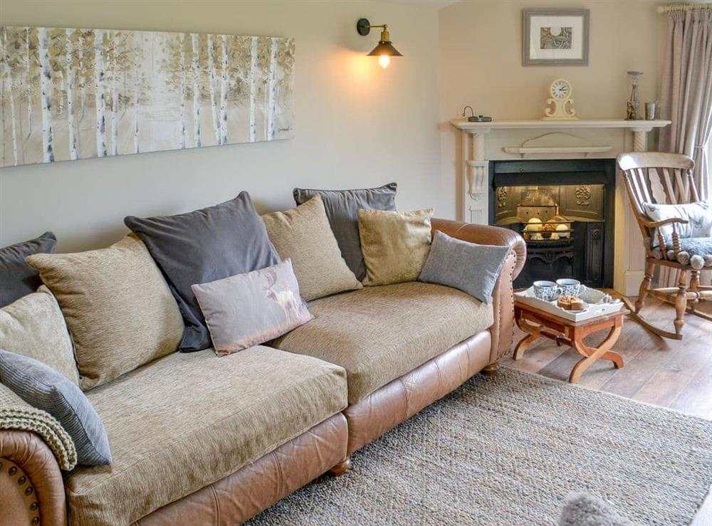 Comfortable living room at Ferncliffe Cottage in Thropton, near Morpeth, Northumbria, Northumberland