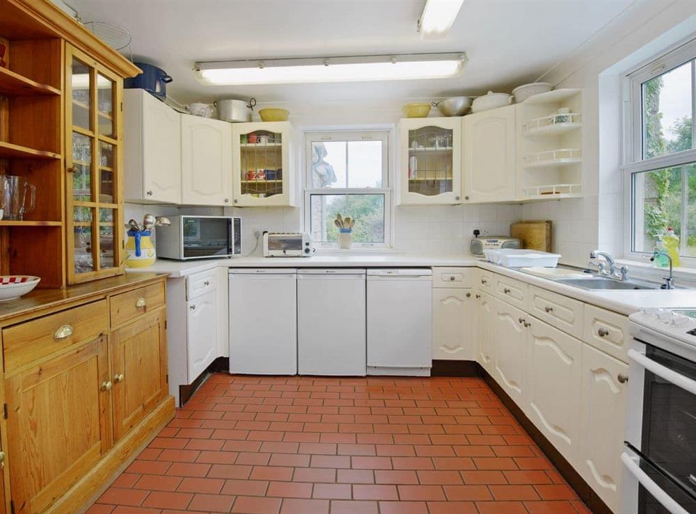 Well equipped kitchen with Aga at Fernlea in Acton, Nr Langton Matravers, Dorset., Great Britain