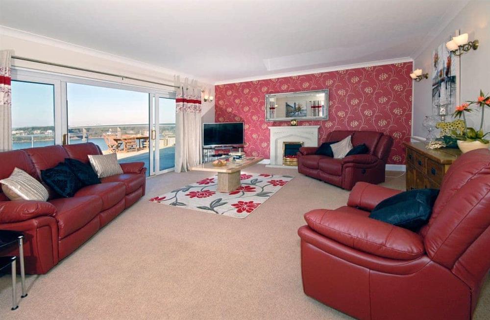 The living room at Ferry Boat House in Pembroke Dock, Pembrokeshire, Dyfed