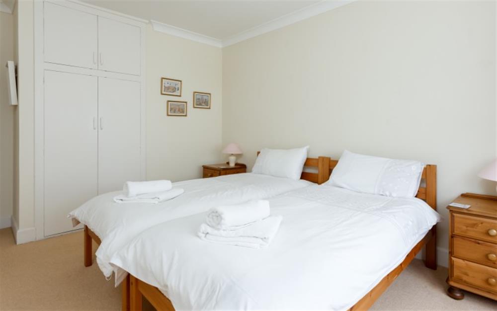 One of the bedrooms at Ferry Walk in Sandbanks