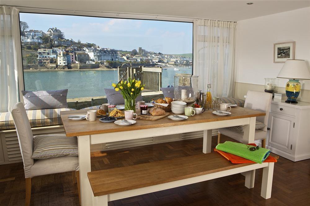 Beautiful views from the dining room at Ferrycot in East Portlem'th, Salcombe