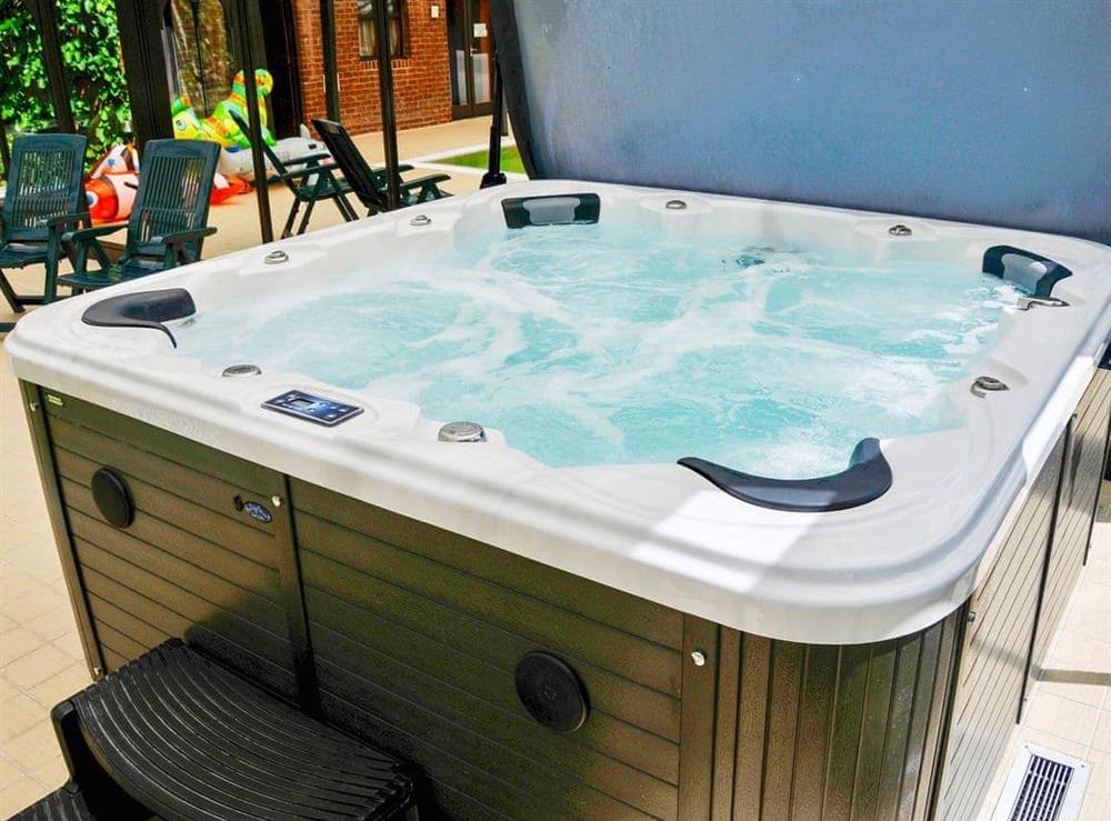 Hot tub at Field House in Baschurch, Shropshire., Great Britain